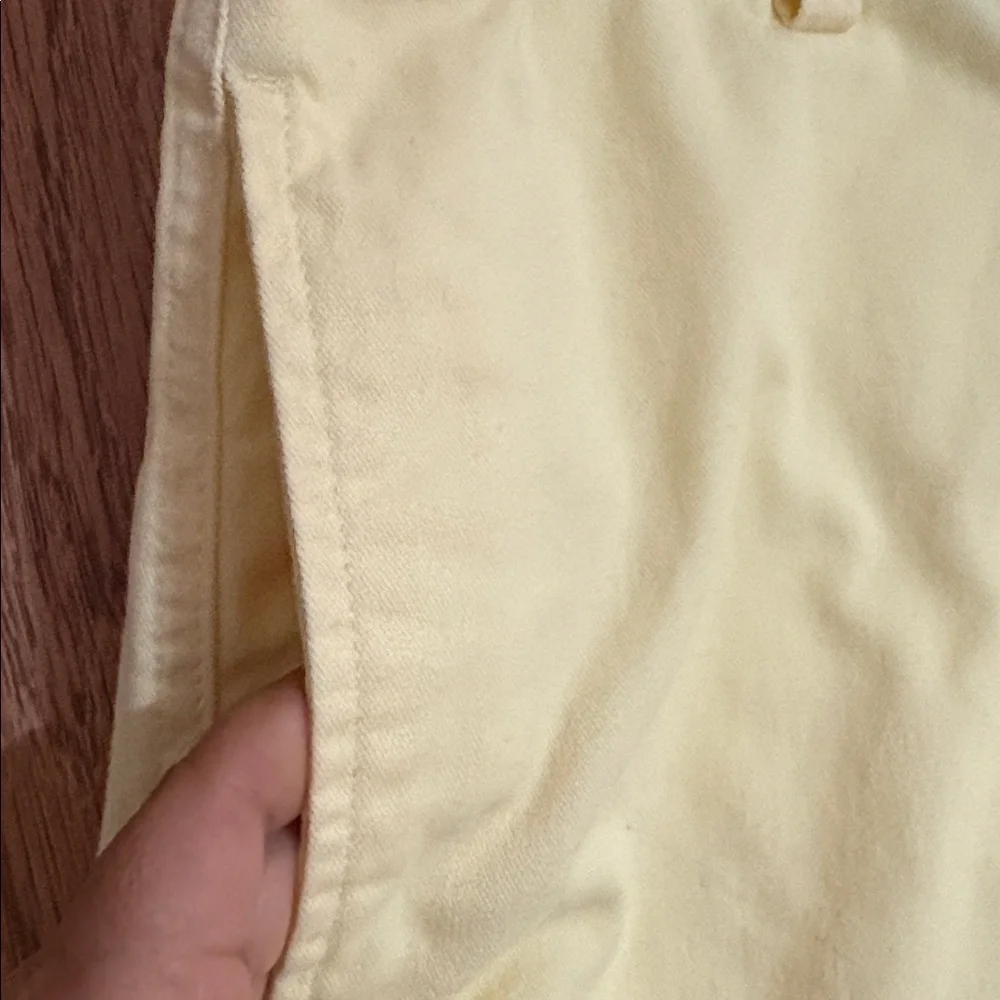 Chaps Light Yellow Flat Front Shorts